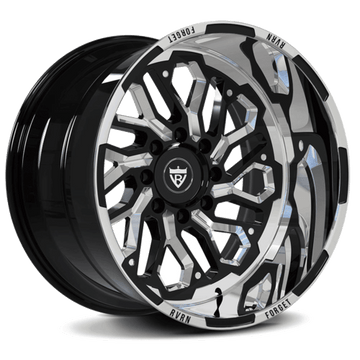 Custom forged monoblock wheel RV-MH01 with deep dish design for Dodge Ram trucks, crafted from aerospace-grade 6061-T6 aluminum.